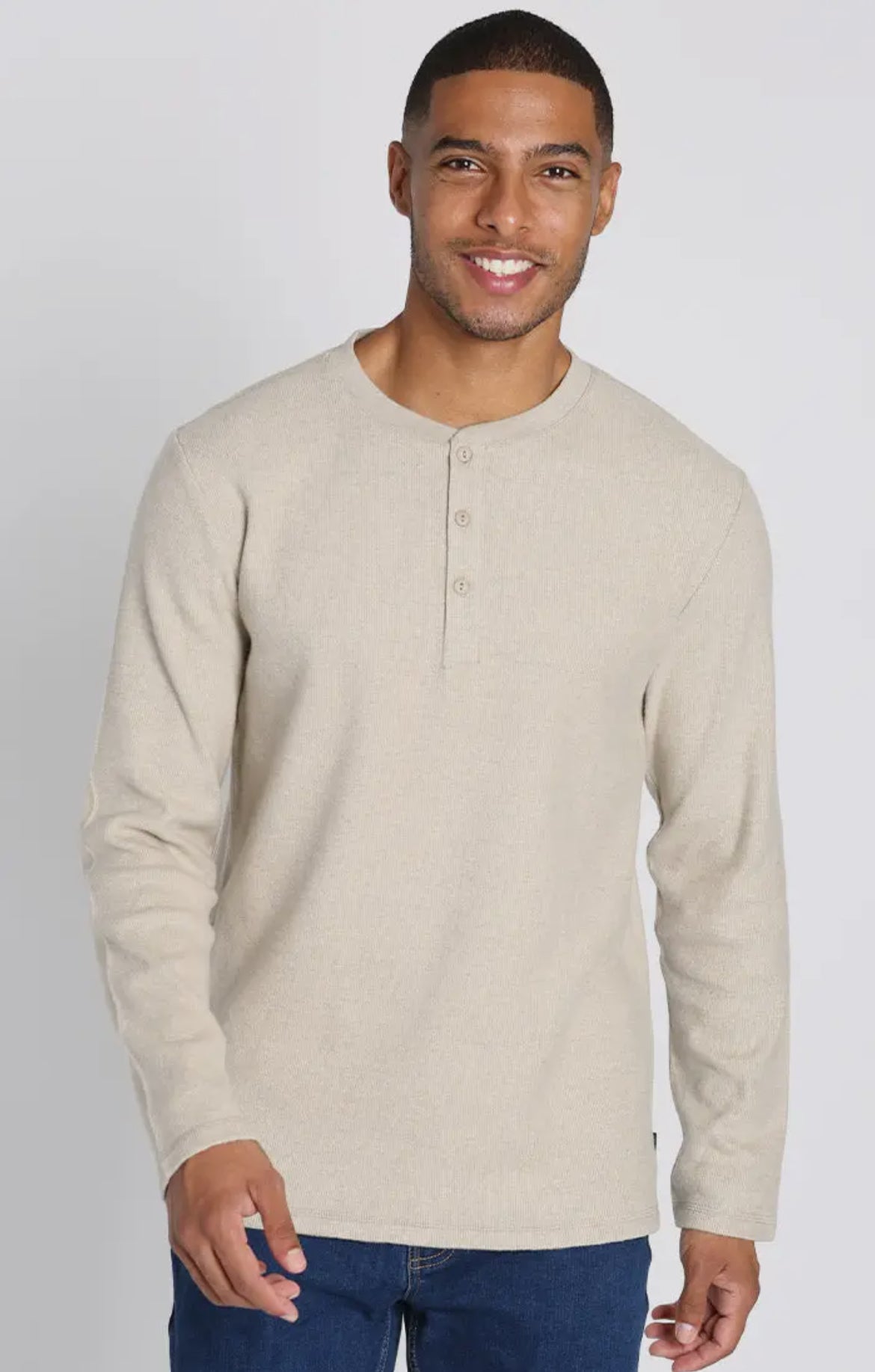 Waffle Long Sleeve Henley